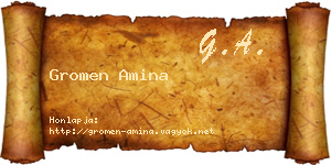 Gromen Amina névjegykártya